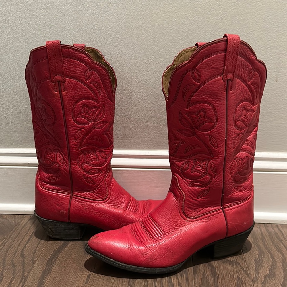 Red Ariat Cowgirl Boots